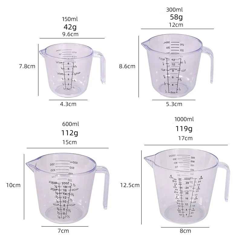 measuring cup with scale handle measuring cup with scale handle
