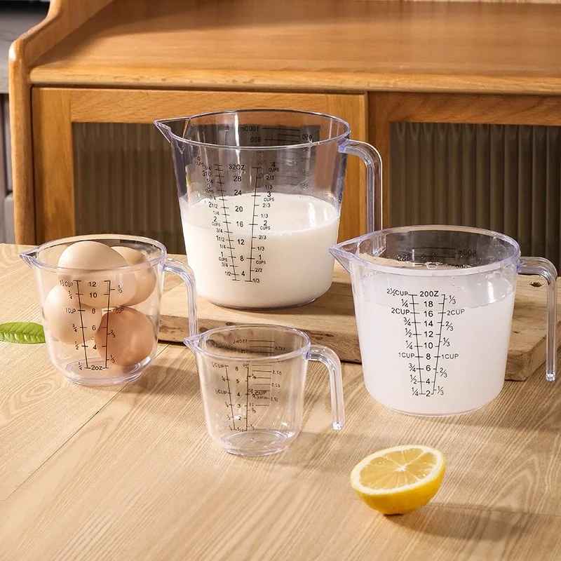 measuring cup with scale handle measuring cup with scale handle