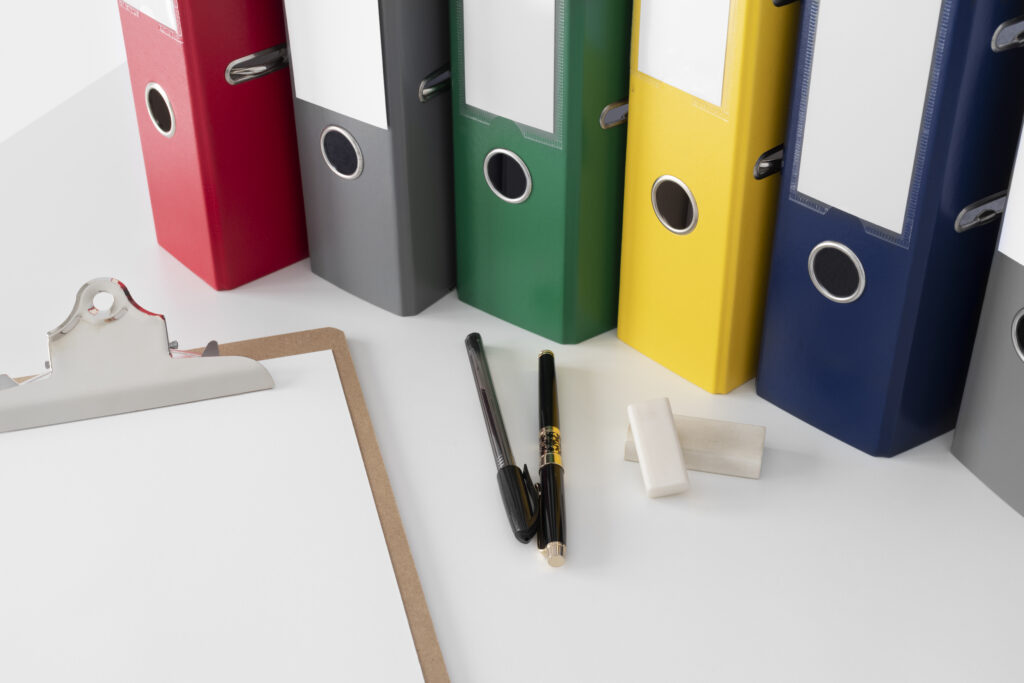 ring binder used stored documents