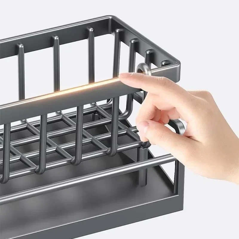 Kitchen Sink Drain Rack Organizer ABS Plastic Self-draining Sink Shelf Soap Sponge Holder Dishcloth Towel Rack filter basket - Image 9