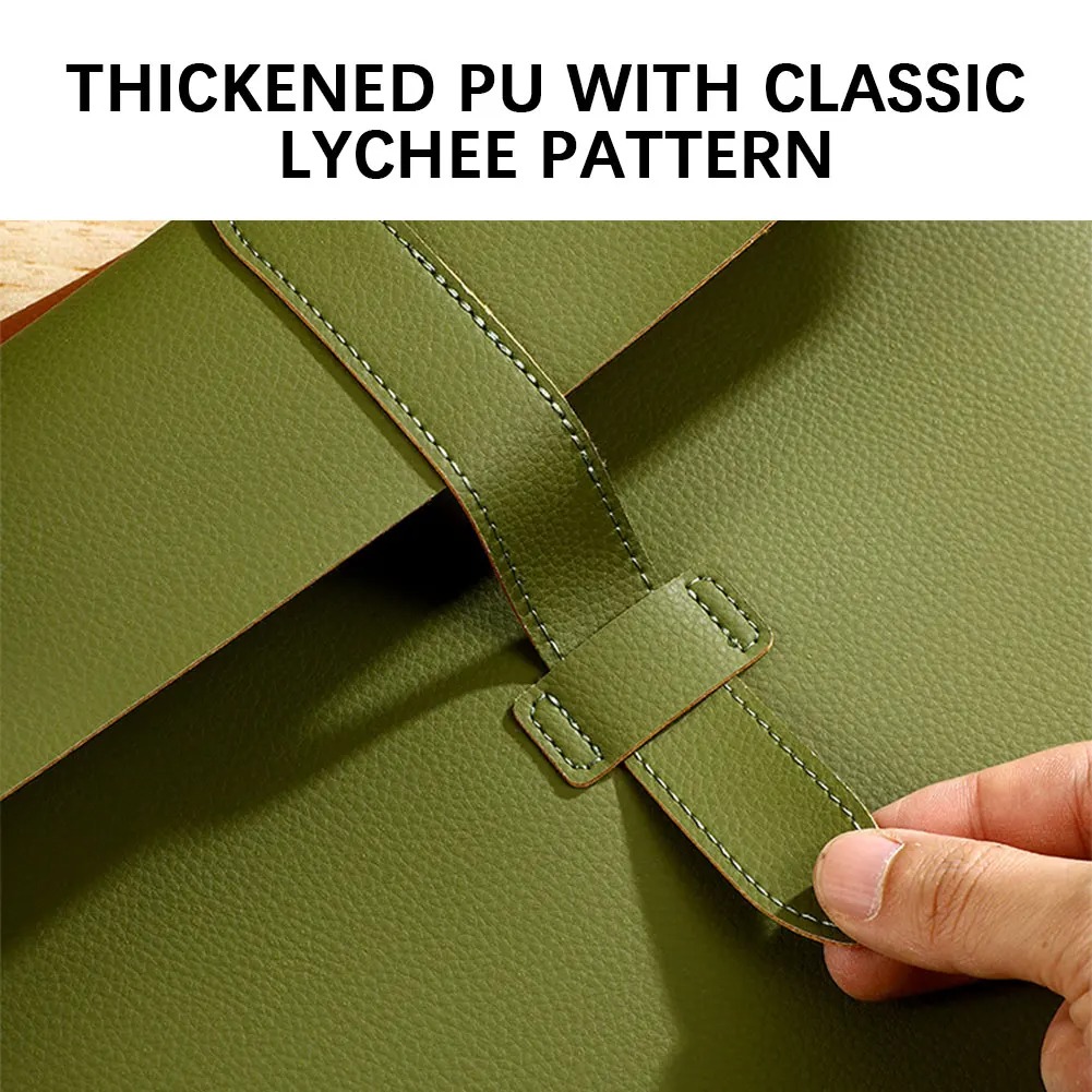 A4 Leather Document Bag,Interview File Folder,Document Paper Organiser Storage Bag,Business Office Document Bag For Office - Image 2