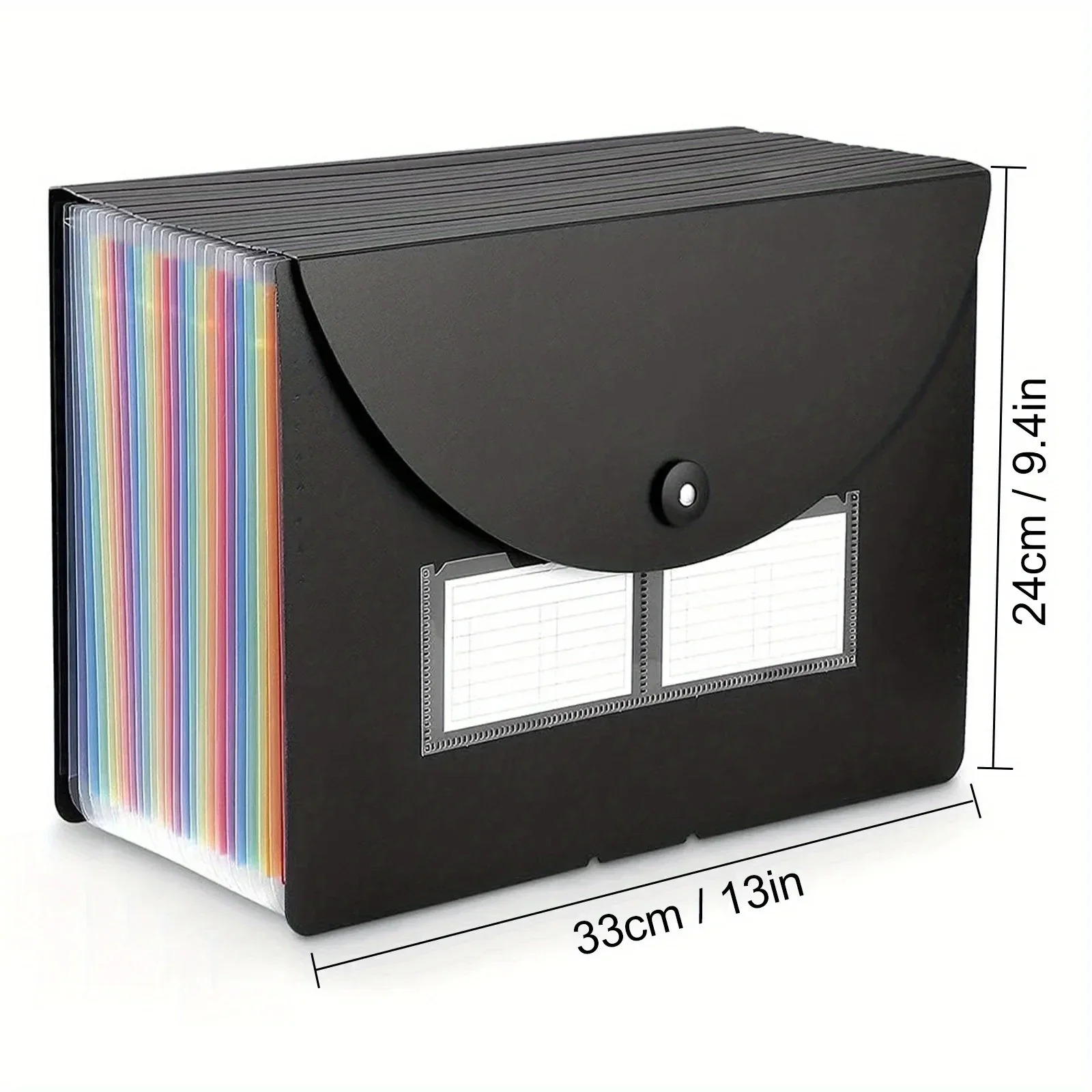 25/13 Pockets Plastic Three Sided Sealed Hanging Rope Flip Organ Bag A4 Multi-layer Folder Office File Storage Bag - Image 3